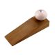 Cream Pink Crackle Crackle Wooden Door Stopper